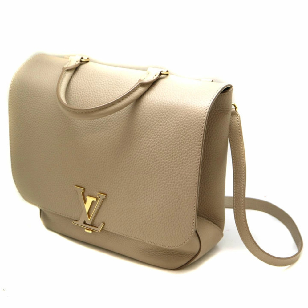 LOUIS VUITTON Volta Handbag Shoulder Bag Taurillon Leather Galet Beige LV